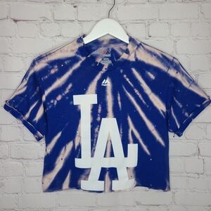 Los Angeles Dodgers Crop Top W/Rhinestones